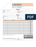 Hotel Invoice Template