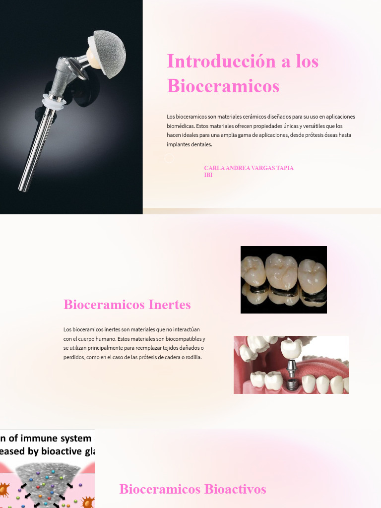 Biocerámicos Dentales y Biomédicos | PDF | Hueso | Implante dental