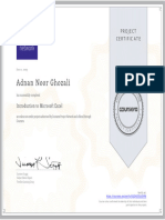 Introduction to Microsoft Excel Certificate