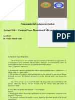 Nanomaterials Characterization: Lecture Title: Chemical Vapor Deposition (CVD) Methods