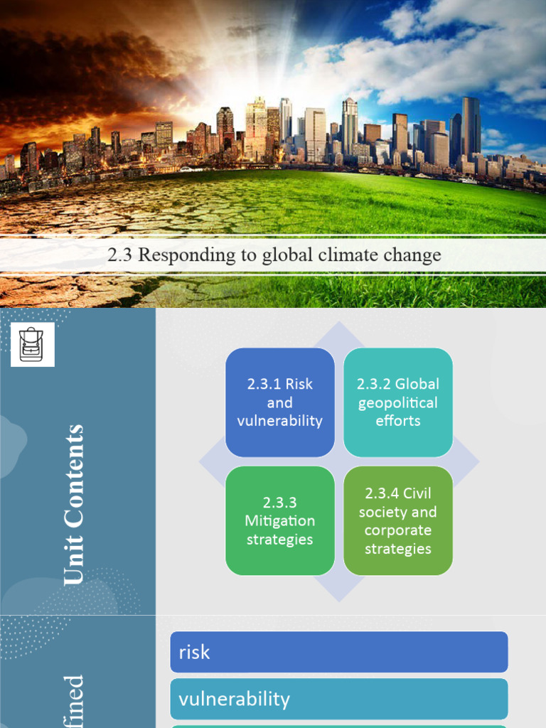 2.3.1 Risk and Vulnerability | PDF | Climate Change | Vulnerability