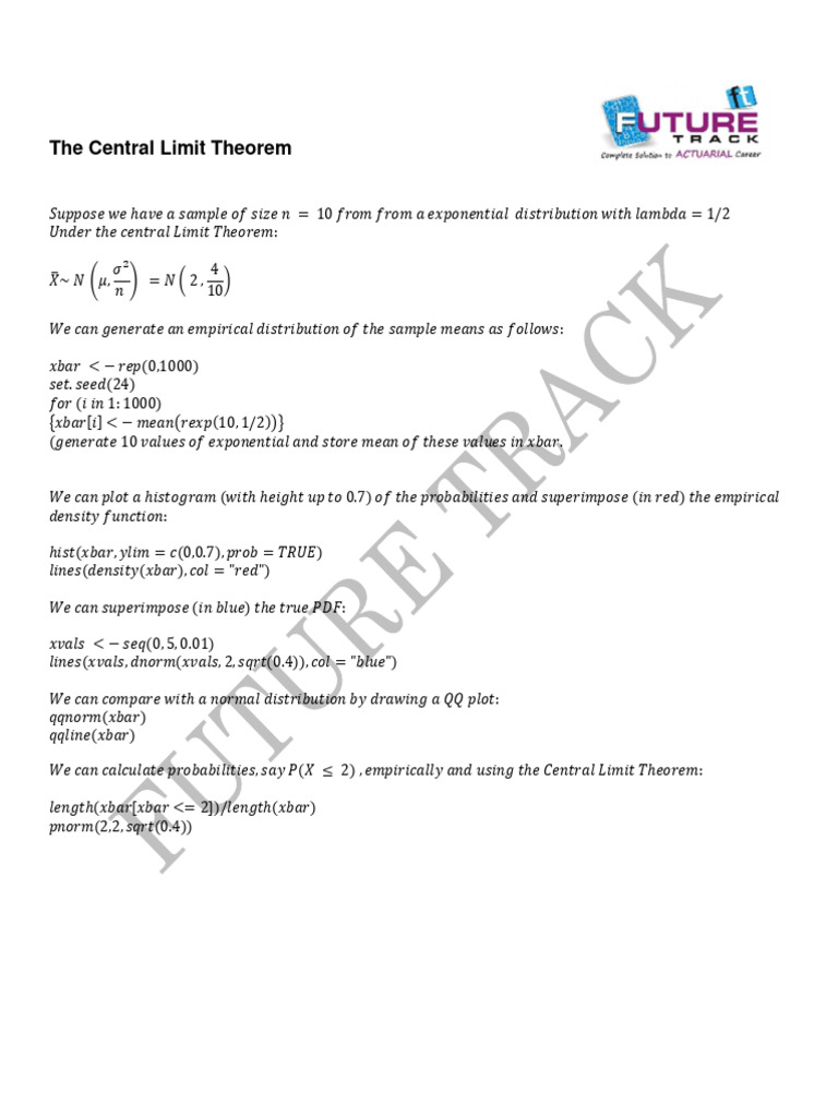 Understanding Central Limit Theorem | PDF