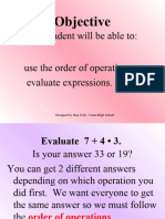 Order of Operations