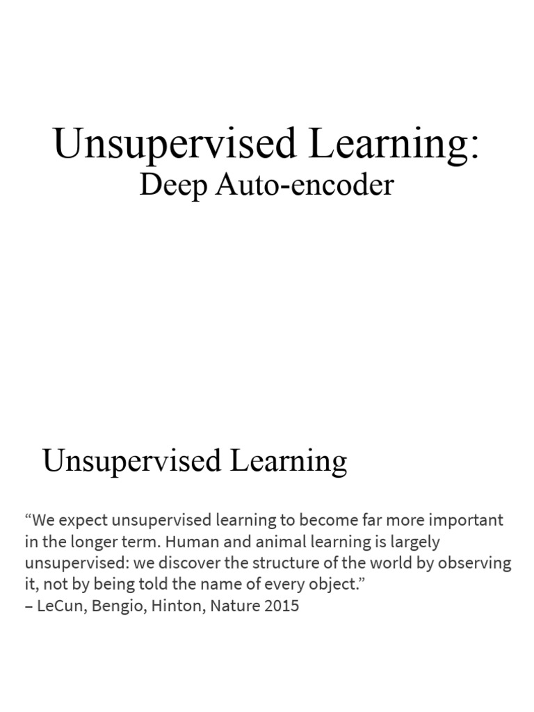 Lec3 Autoencoder | PDF | Information Retrieval | Computational Neuroscience