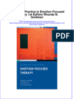 Full Ebook of Deliberate Practice in Emotion Focused Therapy 1St Edition Rhonda N Goldman Online PDF All Chapter