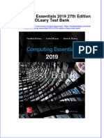 Full Computing Essentials 2019 27Th Edition Oleary Test Bank Online PDF All Chapter