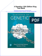 Full Concepts of Genetics 12Th Edition Klug Test Bank Online PDF All Chapter