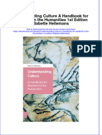 Understanding Culture A Handbook For Students in The Humanities 1St Edition Babette Hellemans Online Ebook Texxtbook Full Chapter PDF