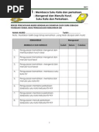 Soalan ujian Bahasa Melayu prasekolah