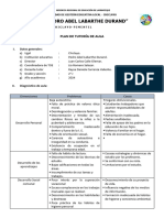 Plan de Tutoría de Aula - 2° J