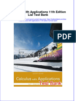 Full Calculus With Applications 11Th Edition Lial Test Bank Online PDF All Chapter