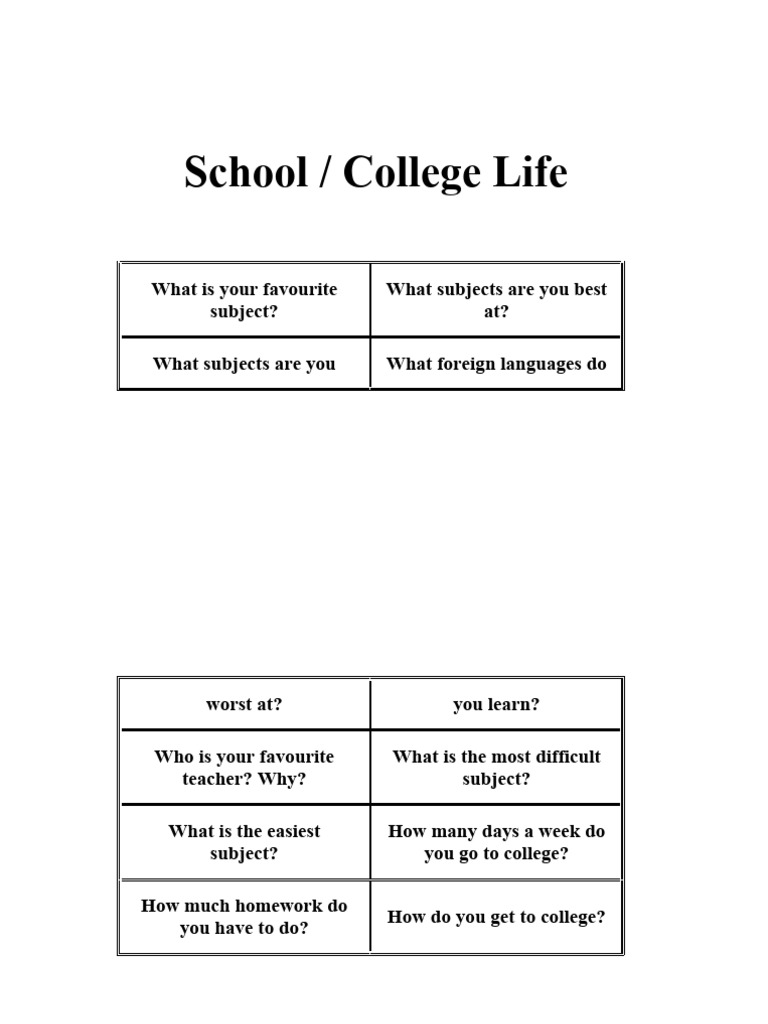 School Life Pdf
