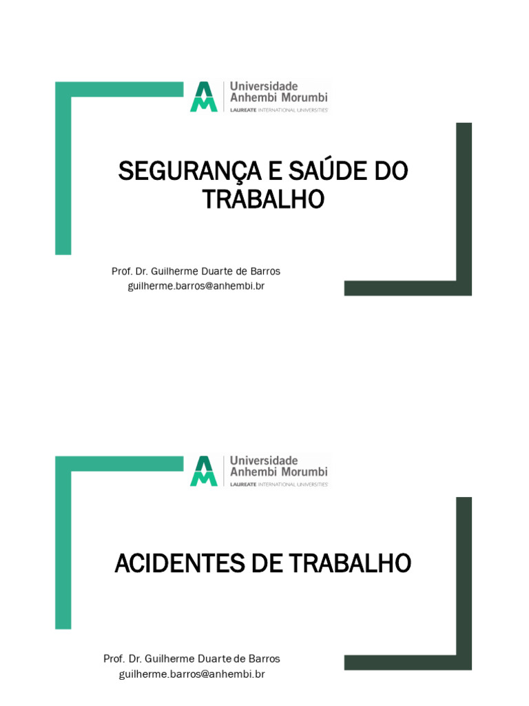 Sst acidentes de trabalho pdf