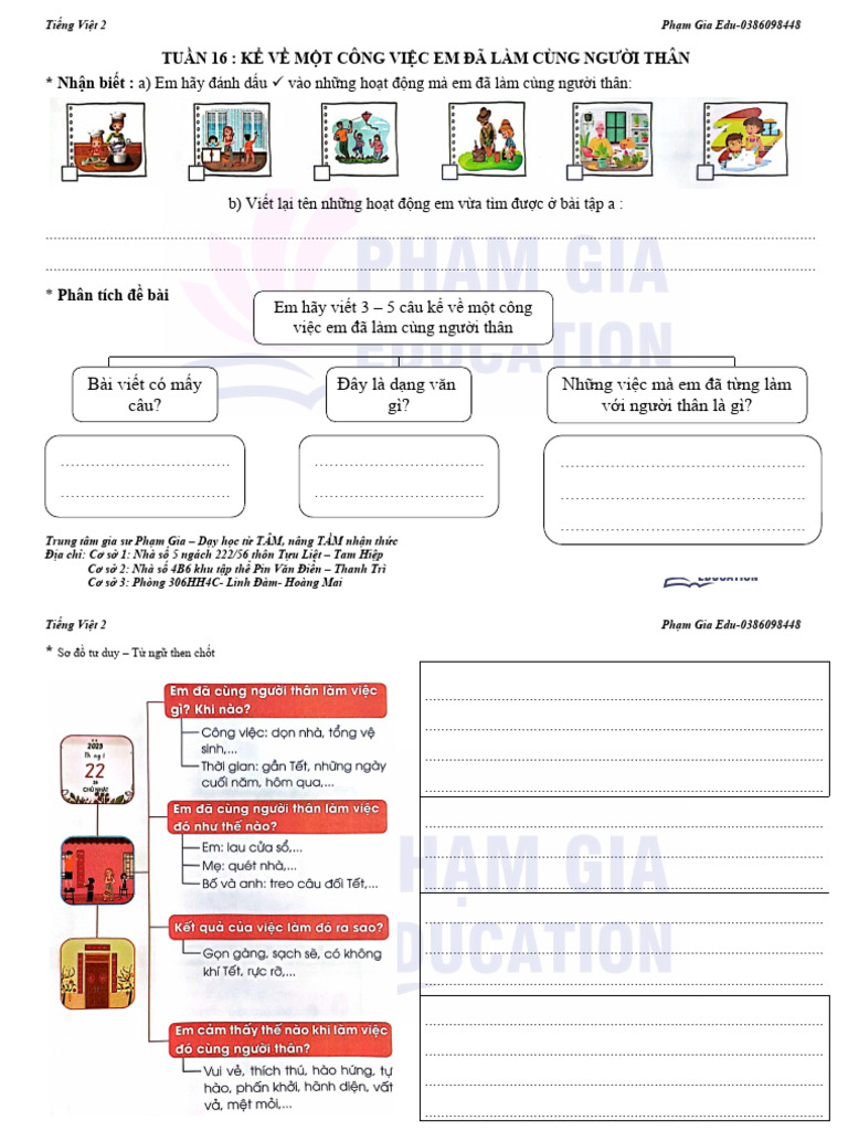 HƯỚNG DẪN TẬP LÀM VĂN 2 TUẦN 16,17,18 them Foot | PDF