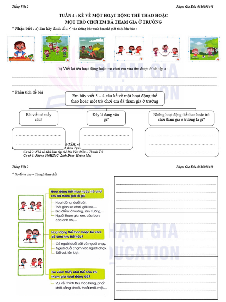 HƯỚNG DẪN TẬP LÀM VĂN 2 TUẦN 4,5,6 them Foot | PDF