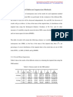 Evaluation of Different Imputation Methods