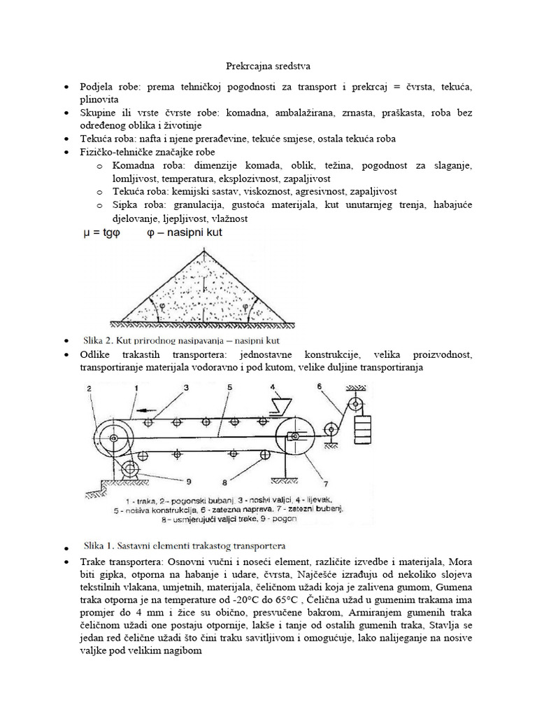 Prekrcajna Sredstva Skripta | PDF