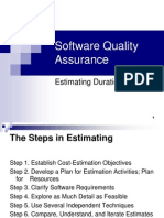 Software Quality Assurance: Estimating Duration and Cost