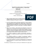Javeriana - Constitución y Derecho Laboral - Evaluación Final 2023-1 (5159) - Juan Teodoro Pacheco. Juan David Roa Camargo