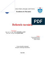 Cerc Științific - Defectele Turnării