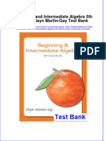 Full Beginning and Intermediate Algebra 5Th Edition Elayn Martin Gay Test Bank Online PDF All Chapter