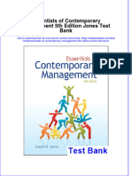 Full Essentials of Contemporary Management 5Th Edition Jones Test Bank Online PDF All Chapter