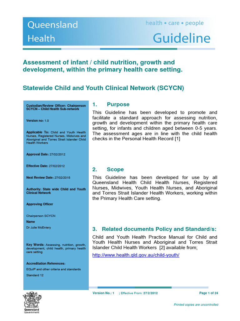 Child Health Assessment Guidelines | PDF | Breast Milk | Caregiver