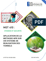 Apllication de La Methode Apr Sur Un Systeme de Realisation Des Tunnels