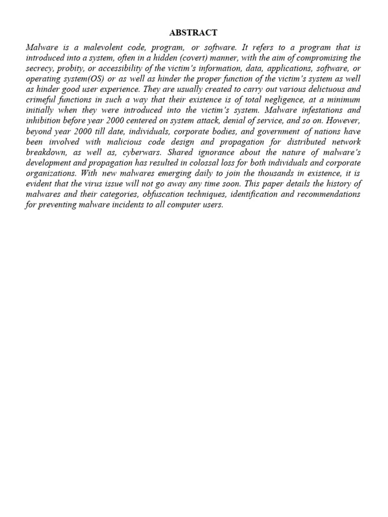 Malware Pdf Malware Computer Virus