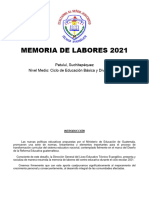 Memoria de Labores Patulul 2019 Completado