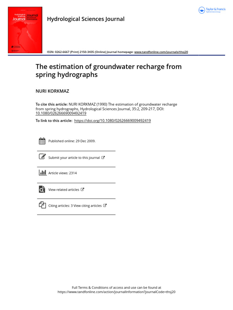 Groundwater Recharge Estimation Methods | PDF | Evapotranspiration ...
