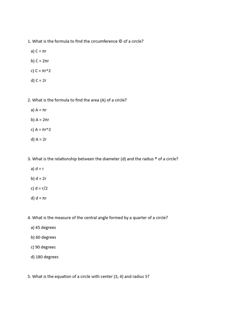 Circle | PDF