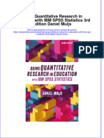 Full Ebook of Doing Quantitative Research in Education With Ibm Spss Statistics 3Rd Edition Daniel Muijs Online PDF All Chapter