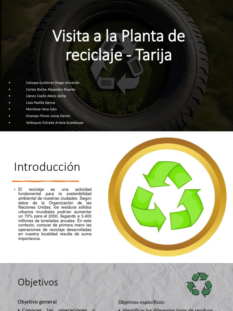 Visita a Planta de Reciclaje en Tarija | PDF | Residuos | Reciclaje