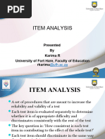 Item Analysis Acm211