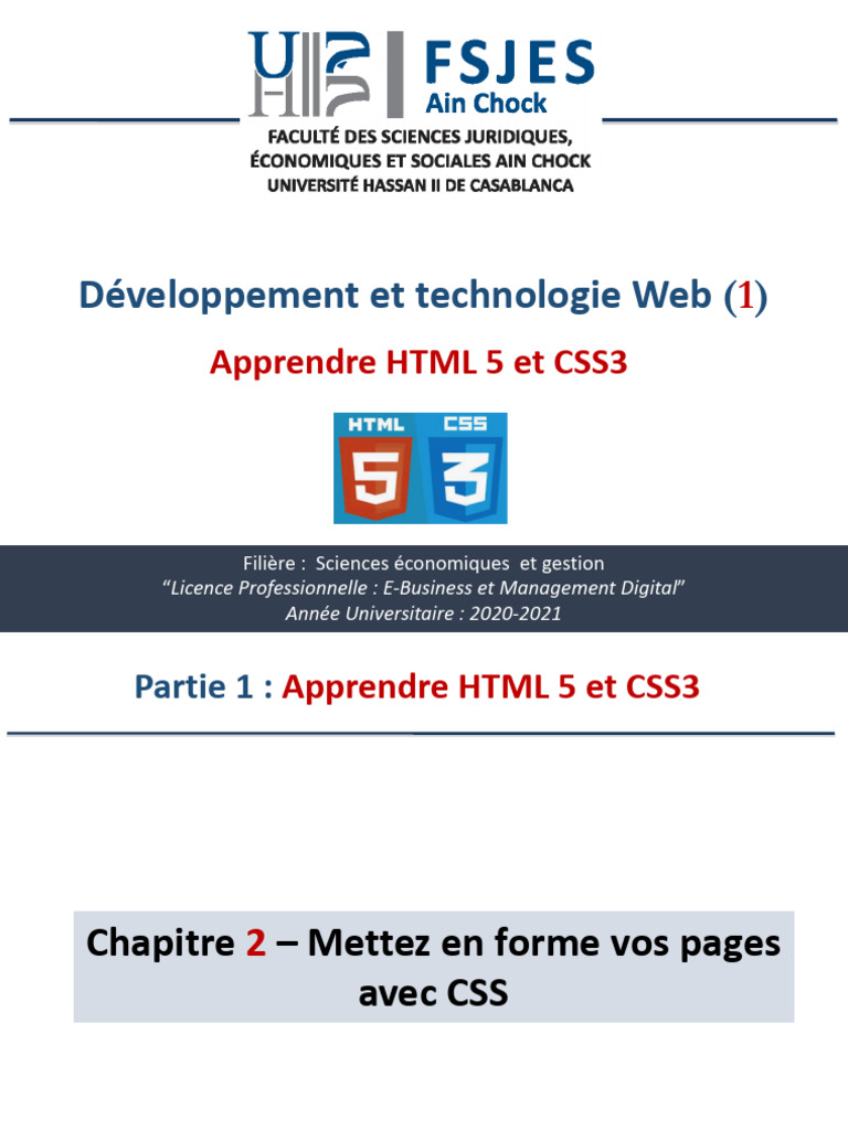 Apprendre CSS pour le Web 2021 | PDF | Internet | Internet et Web