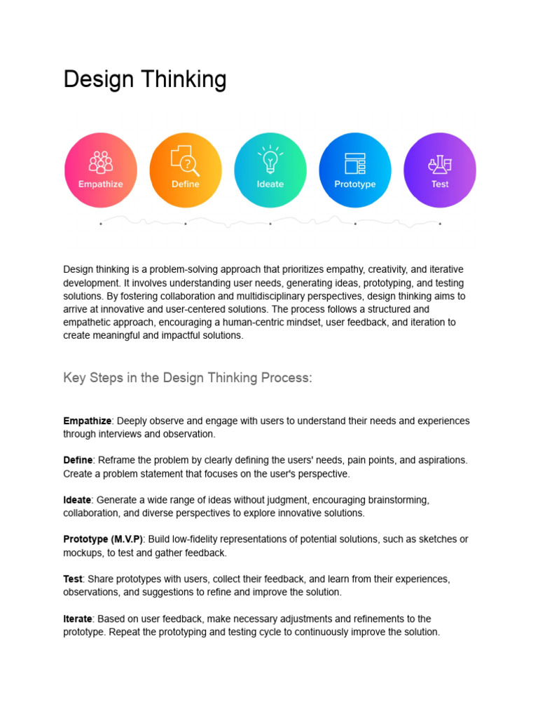 Welcome To The World of Design Thinking | PDF | Design Thinking ...