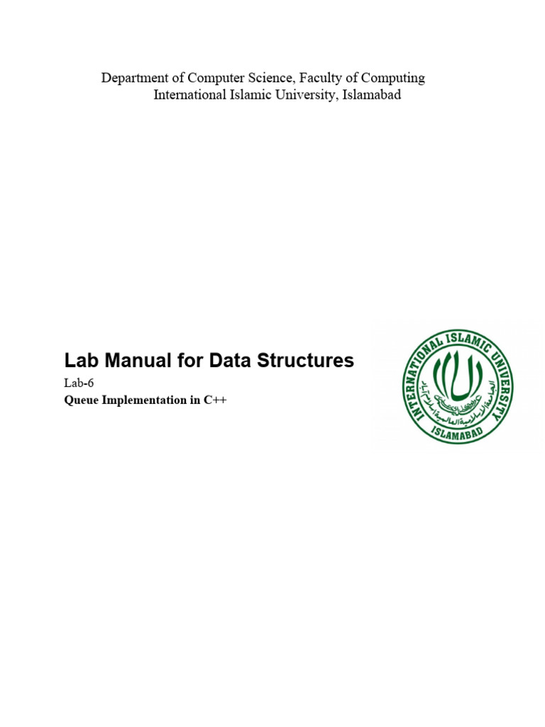 C++ Queue Implementation Lab Guide | PDF | Queue (Abstract Data Type ...