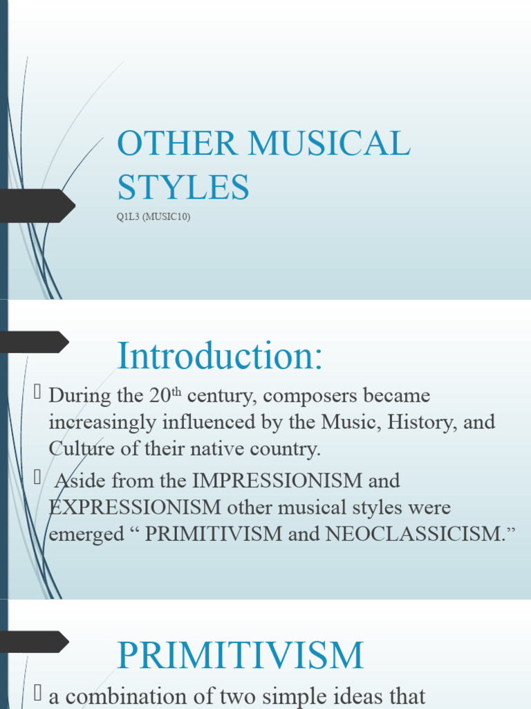 q1l3 (Music) Other Musical Styles | PDF | Classical Music | Musicology