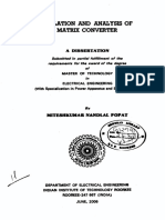 Simulation and Analysis of Matrix Converter: A Dissertation