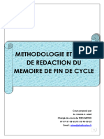 Cours Methodologie Et Guide de Redaction Du Memoire de Fin de Cycle