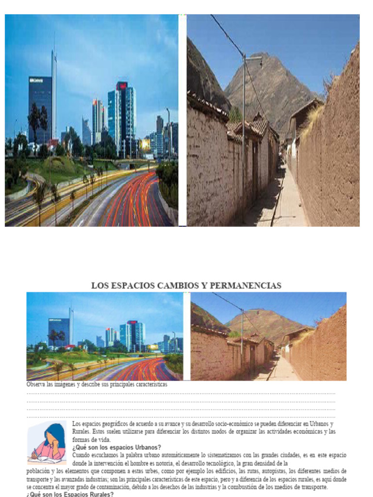 Espacios Urbanos y Rurales: Características y Cambios | PDF | Área ...