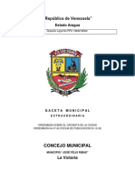 Ordenanza sobre el Cronista de la Ciudad de La Victoria del Municipio José Félix Ribas del Estado Aragua. Gaceta Municipal N° 07-92 (23-12-1992)