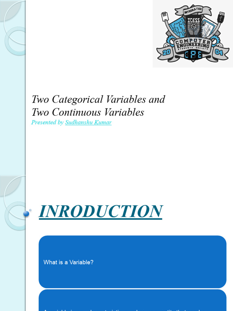 Understanding Categorical and Continuous Variables | PDF | Teaching ...
