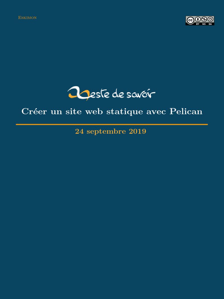 Créer un site web avec Pelican | PDF | Internet | Internet et Web