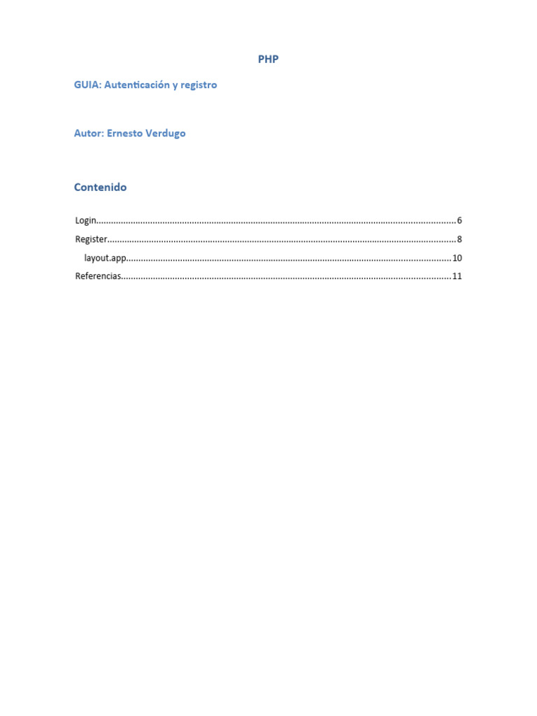 Guía de Autenticación en Laravel | PDF | Autenticación | Php