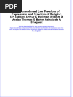First Amendment Law Freedom of Expression and Freedom of Religion 5th Edition Arthur D Hellman William D Araiza Thomas E Baker Ashutosh A Bhagwat