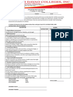 Evaluation Sheet For Athletes