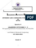 Learning Outcome 2 - 4: Earning Ctivity Heet Internet and Computing Fundamentals III (ICF3) Quarter 4