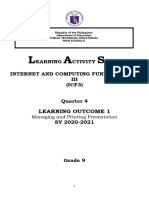 Earning Ctivity Heet Internet and Computing Fundamentals III (ICF3) Quarter 4
